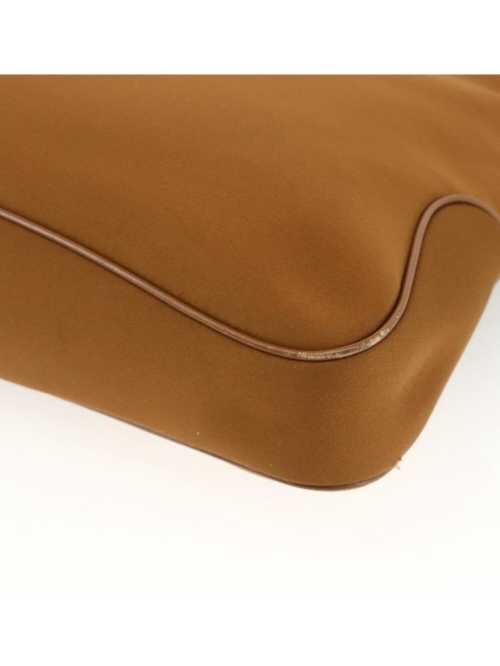 Authentic Salvatore Ferragamo Shoulder Bag Nylon Brown Silver - Picture 7 of 16